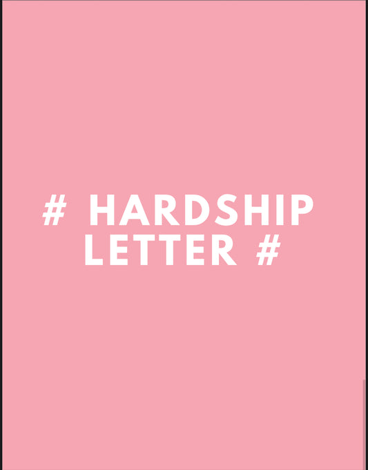 Hardship Letter