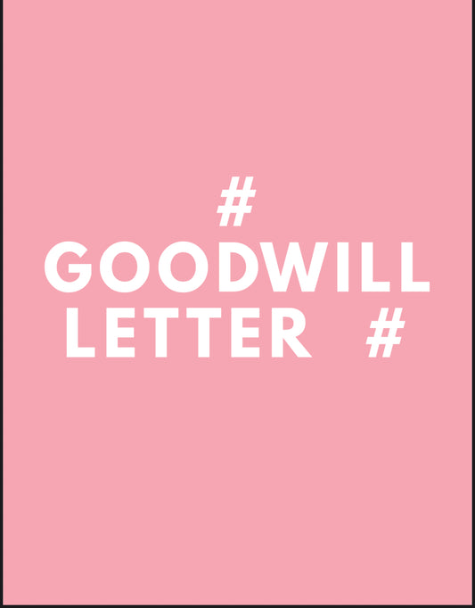 Goodwill Letter